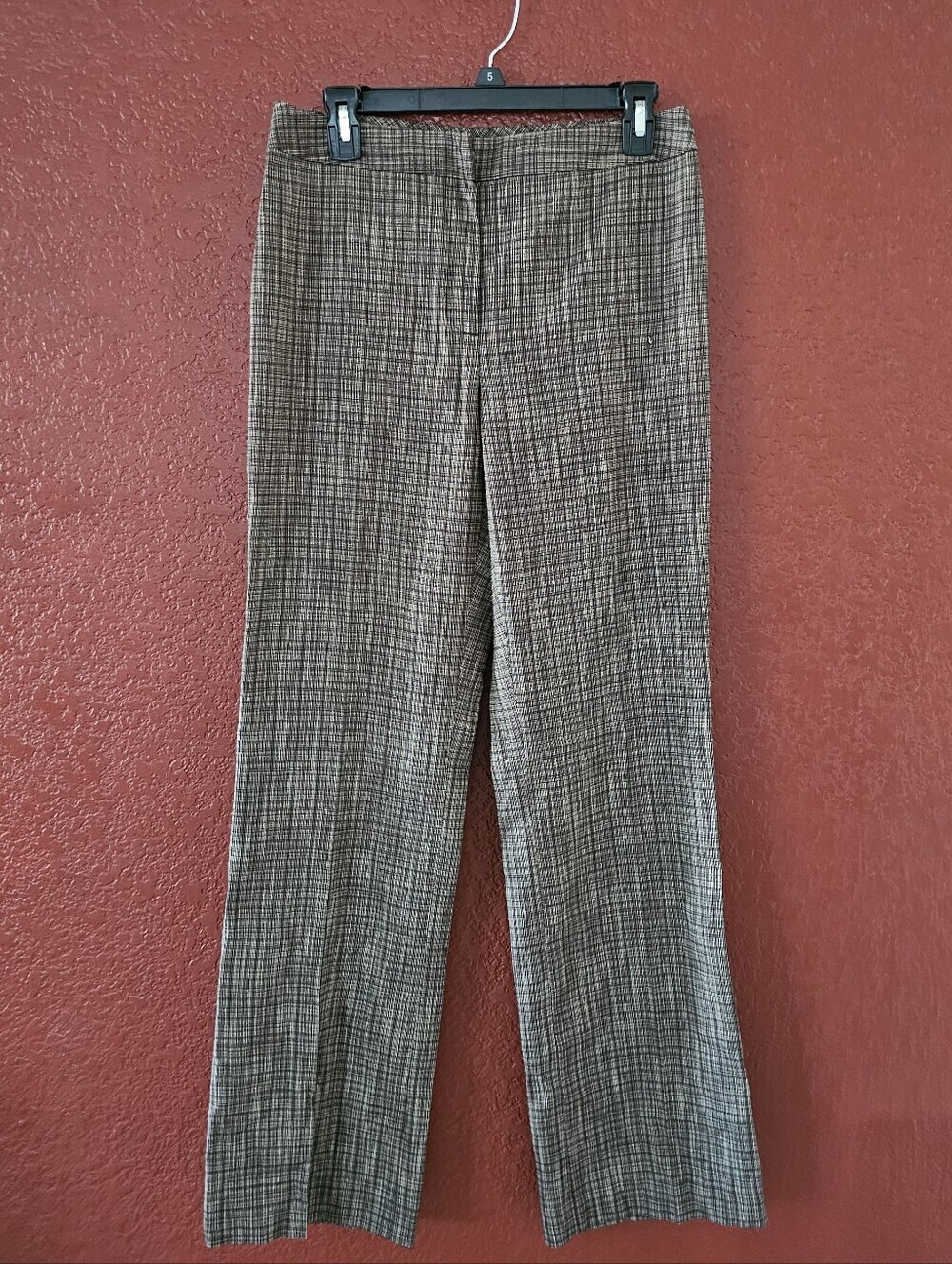 Lafayette 148 New York Brown Plaid Dress Pants